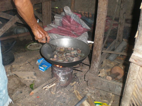 Soft Shell Turtle Being Cooked