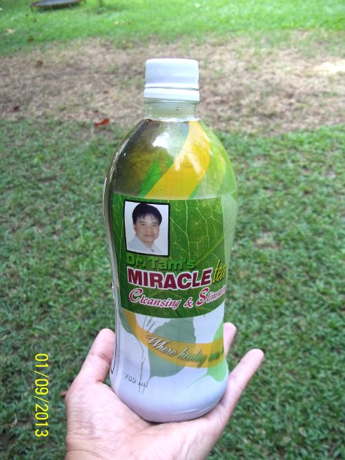 Dr. Tam's Miracle Tea in 0.75 liter bottle January 2013