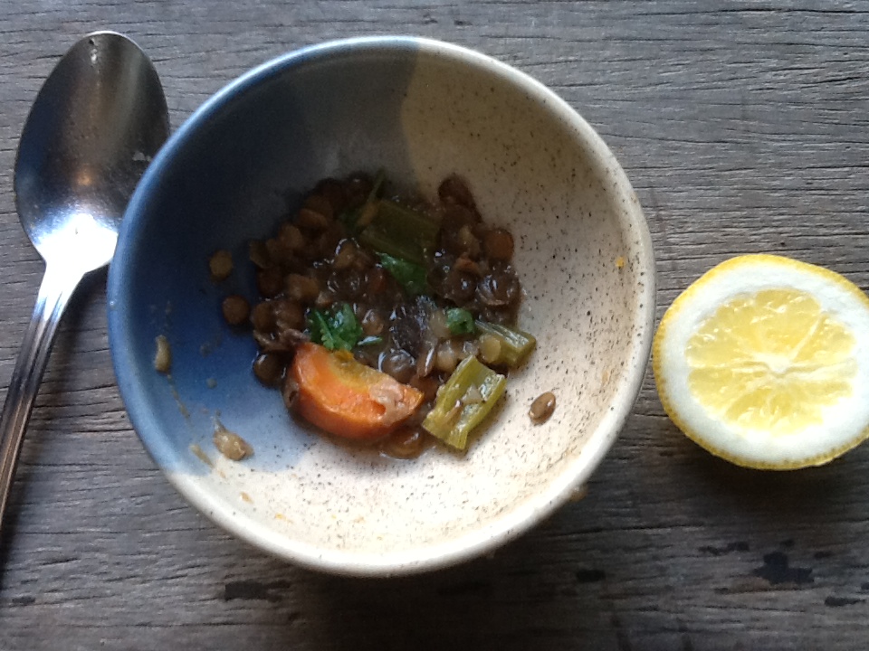 lentil soup 30 January 2013