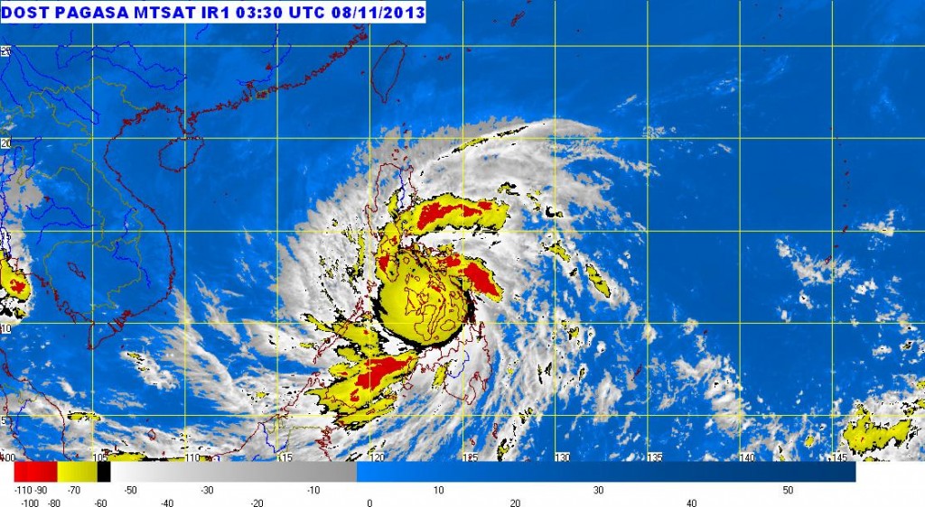 Typhoon Haiyan / Yolanda is the most powerful Typhoon to hit land in recorded history.